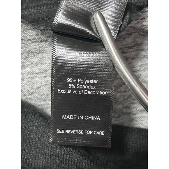 NEW Ali Miles XL Black Gray Abstract Face Art Cowl Neck 3/4 Sleeve Tunic Shirt - Picture 7 of 10